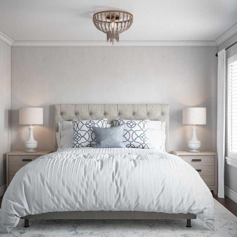 Classic, Coastal, Farmhouse Bedroom Design by Havenly Interior Designer Melody