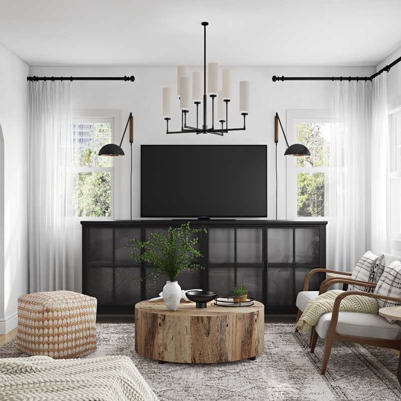 Contemporary, Industrial, Farmhouse Living Room Design by Havenly Interior Designer Melisa