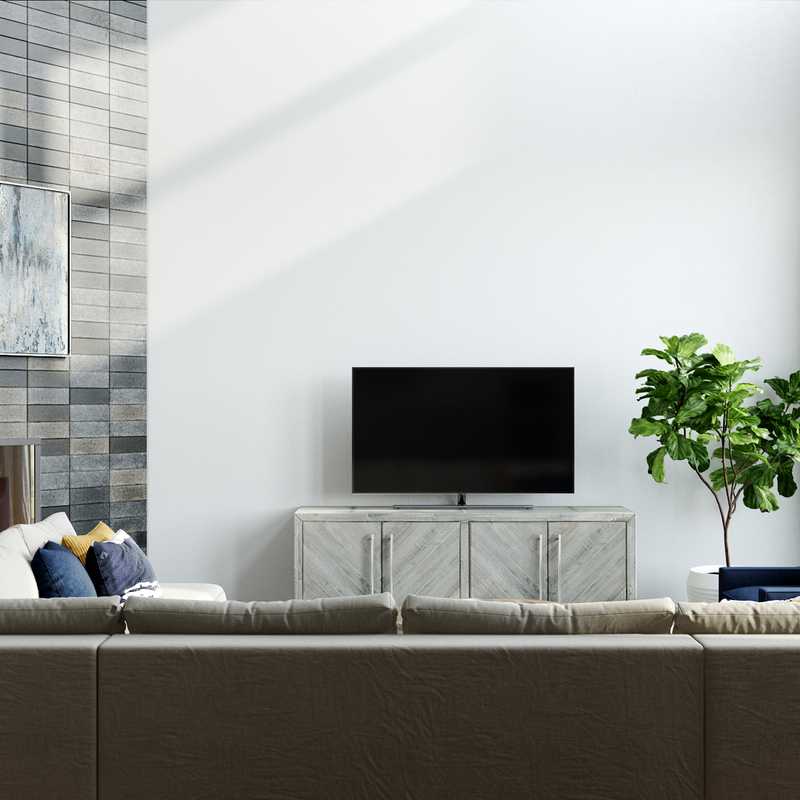 Contemporary Living Room Design by Havenly Interior Designer Tatiana
