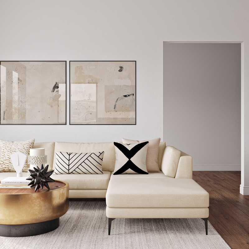 Contemporary, Modern Living Room Design by Havenly Interior Designer Kasey