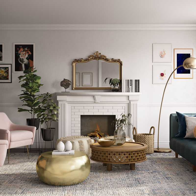 Eclectic, Bohemian Living Room Design by Havenly Interior Designer Ghianella