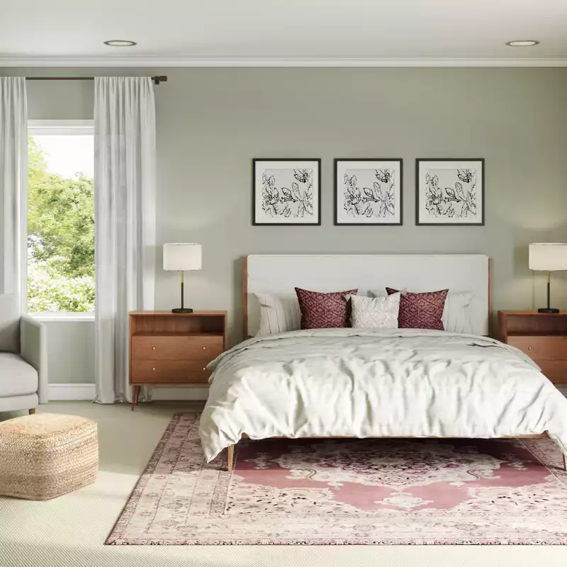 Modern, Southwest Inspired, Midcentury Modern Bedroom Design by Havenly Interior Designer Jessie