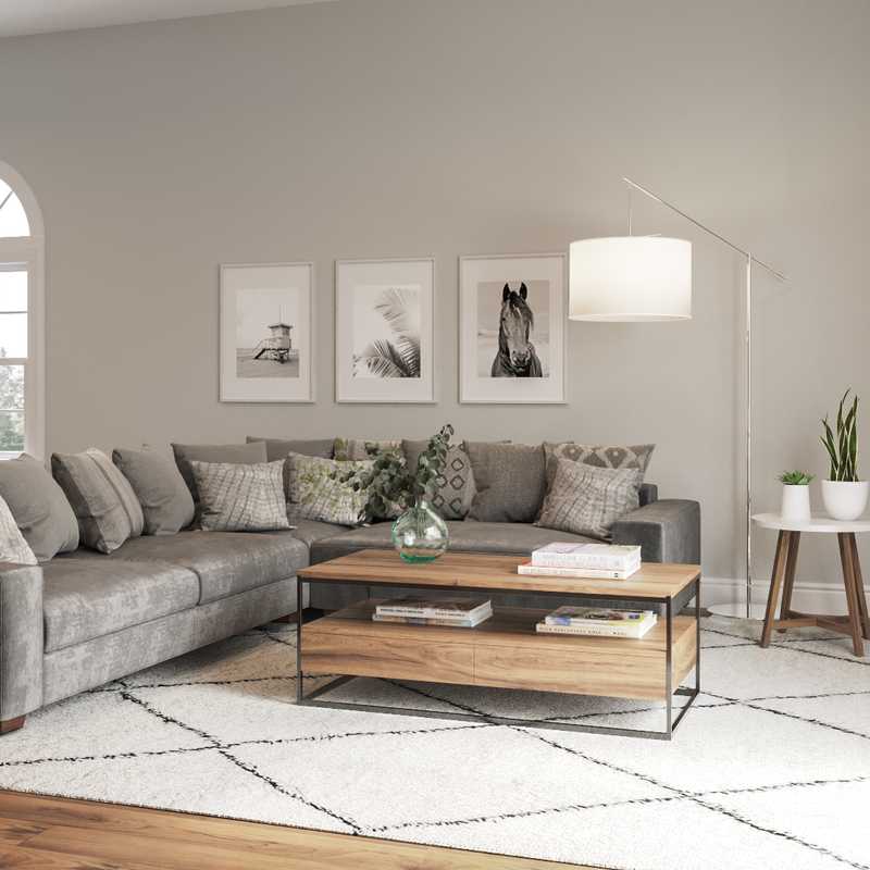 Contemporary Living Room Design by Havenly Interior Designer Kelsey