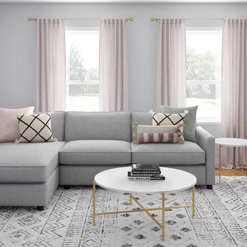 Modern, Bohemian Living Room Design by Havenly Interior Designer Rachel