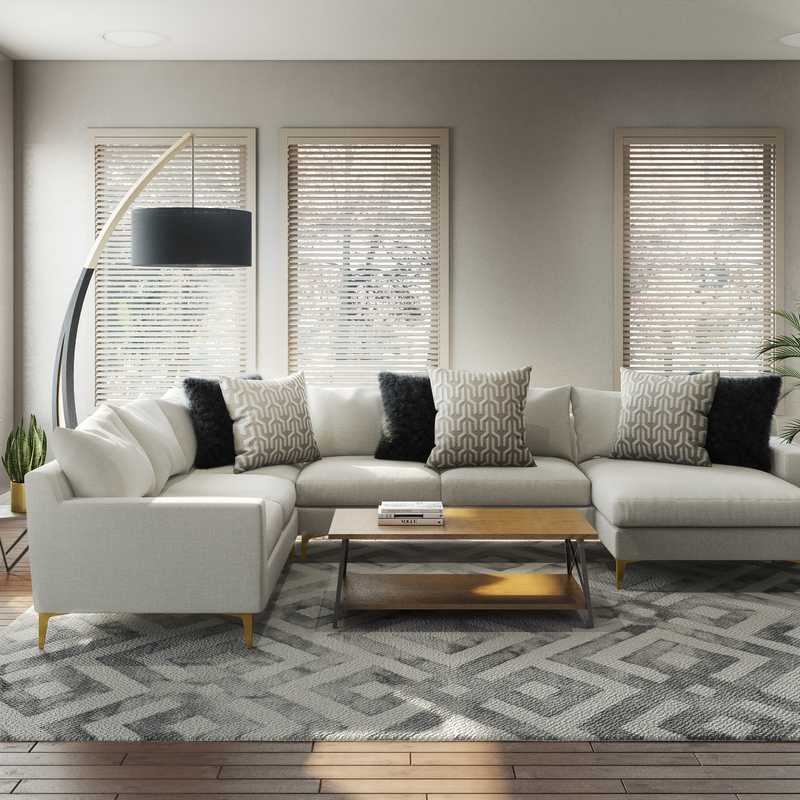 Contemporary Living Room Design by Havenly Interior Designer Sara