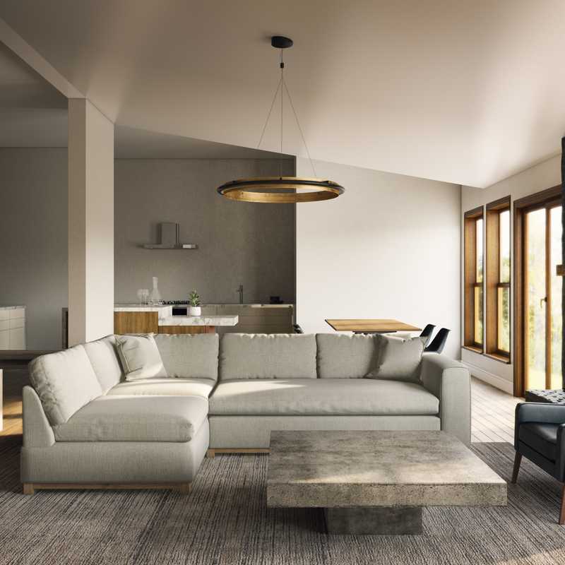 Modern, Minimal Living Room Design by Havenly Interior Designer Isabella