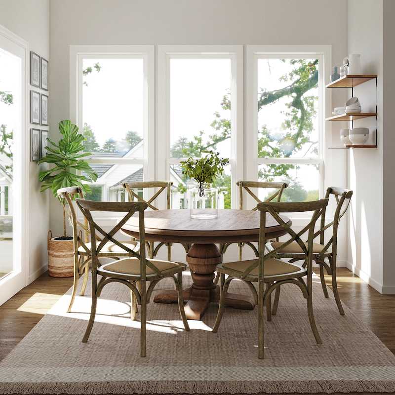 Modern, Coastal, Farmhouse Dining Room Design by Havenly Interior Designer Caroline