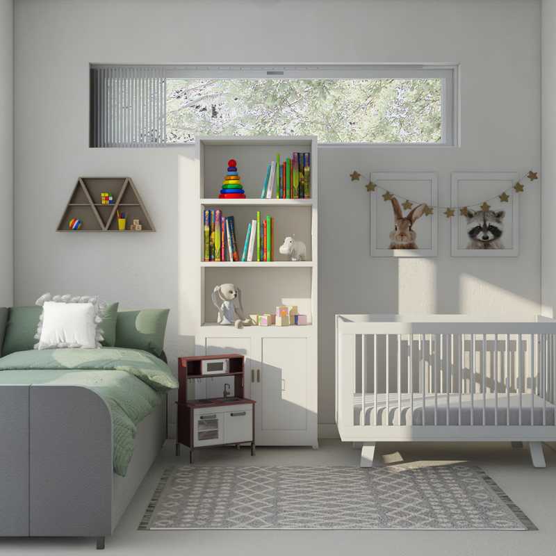 Eclectic, Bohemian, Minimal Nursery Design by Havenly Interior Designer Melissa