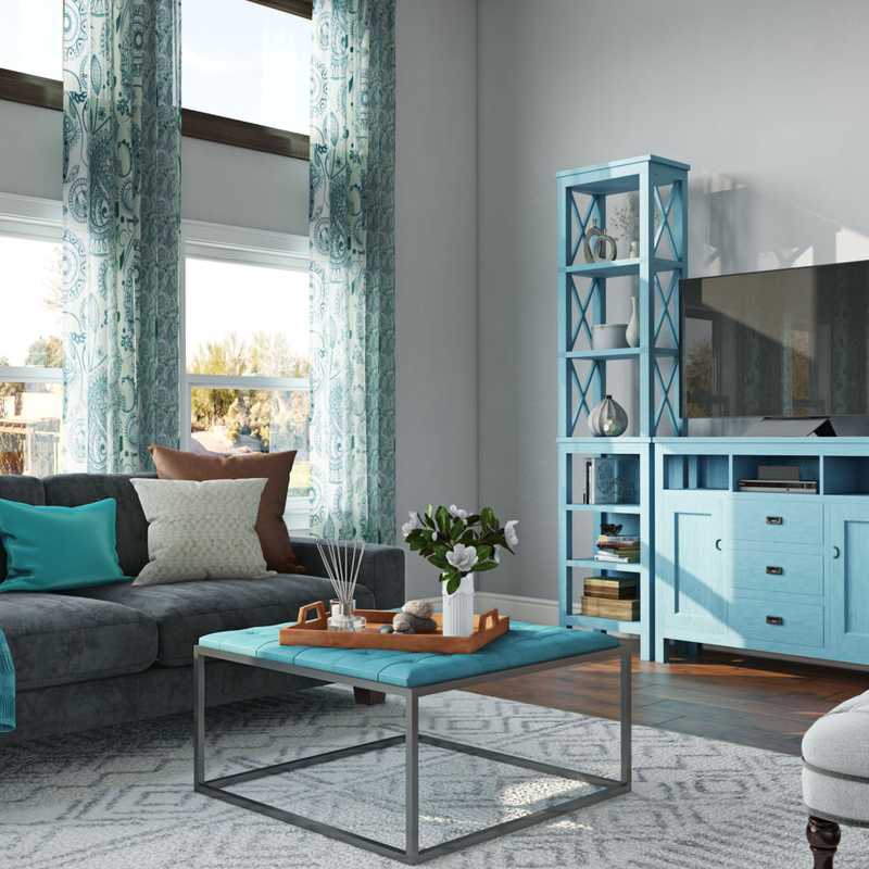 Modern Living Room Design by Havenly Interior Designer Deeksha