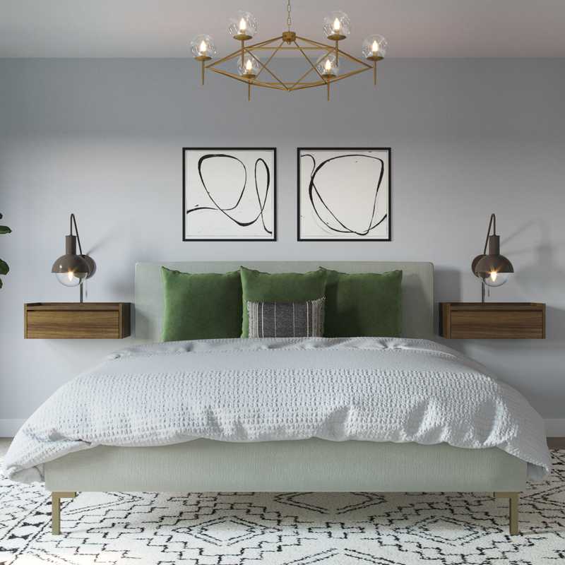 Modern, Bohemian, Midcentury Modern Bedroom Design by Havenly Interior Designer Michelle