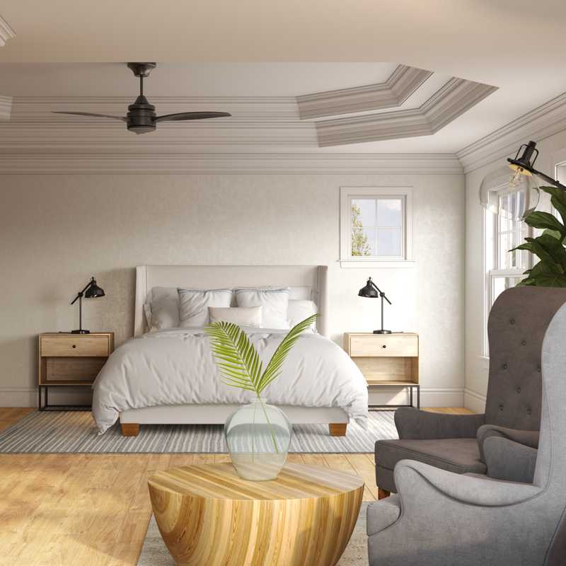 Coastal, Farmhouse Bedroom Design by Havenly Interior Designer Carly