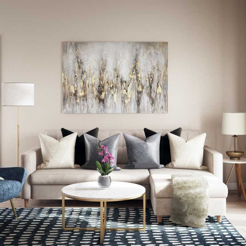 Modern, Glam Living Room Design by Havenly Interior Designer Veridiana
