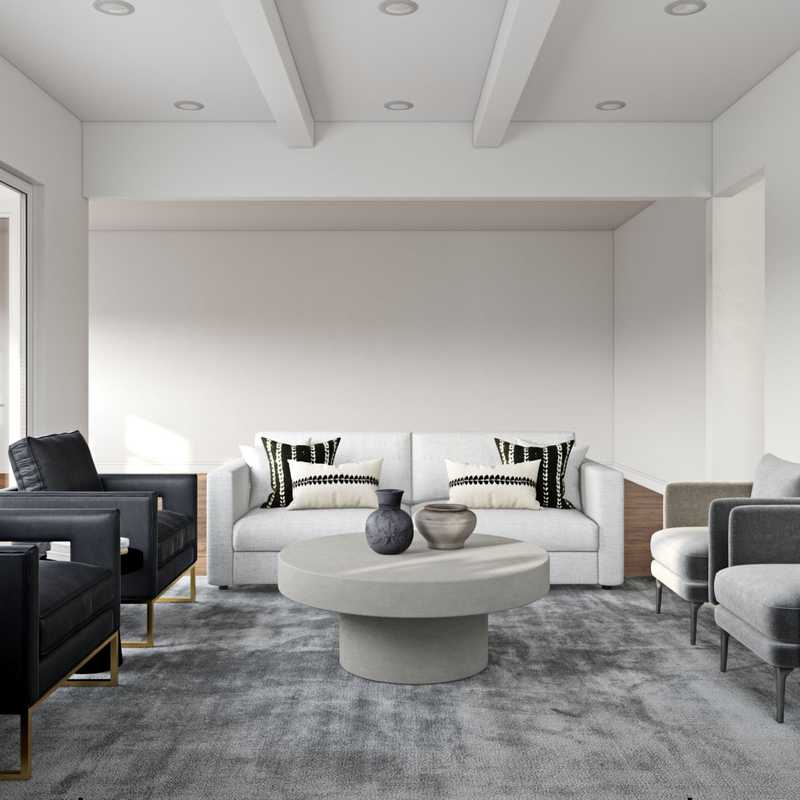 Contemporary, Modern, Glam Living Room Design by Havenly Interior Designer Megan