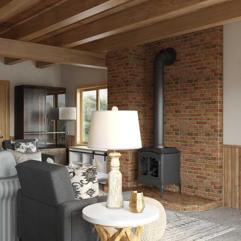 Modern, Industrial, Rustic Living Room Design by Havenly Interior Designer Hannah