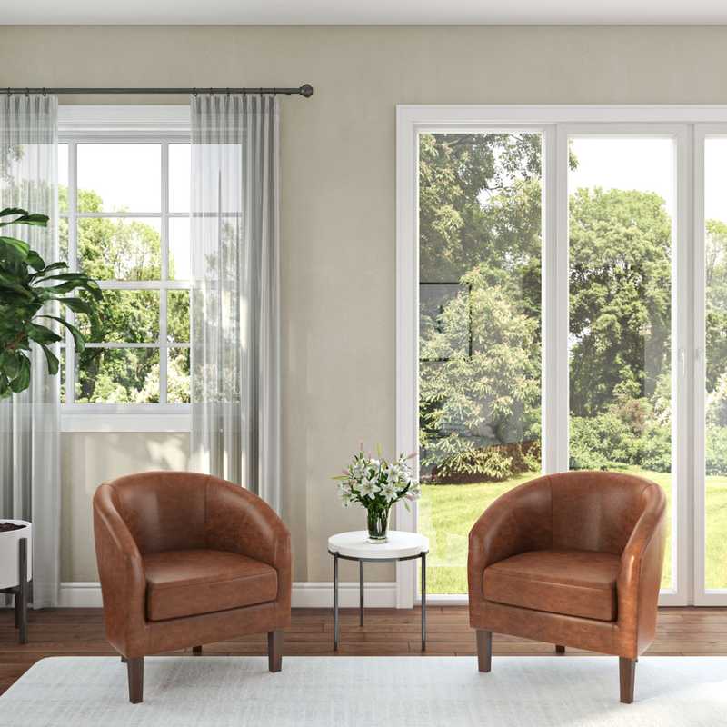 Midcentury Modern, Scandinavian Living Room Design by Havenly Interior Designer Fendy