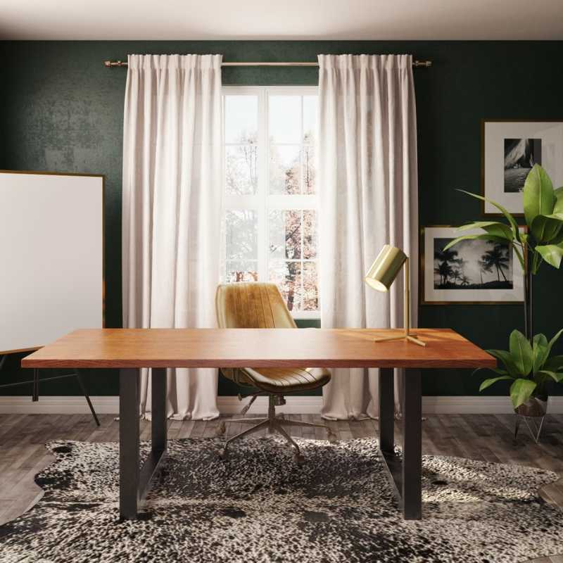 Rustic Office Design by Havenly Interior Designer Michelle