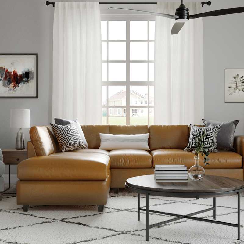 Classic, Farmhouse Living Room Design by Havenly Interior Designer Austin