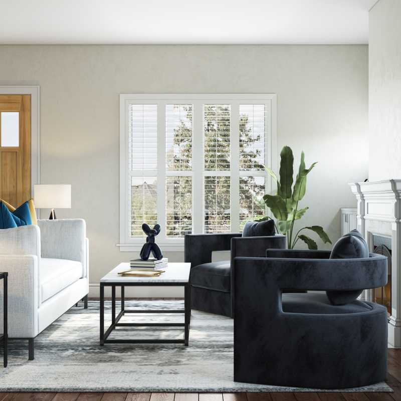 Modern, Glam, Midcentury Modern Living Room Design by Havenly Interior Designer Taylor