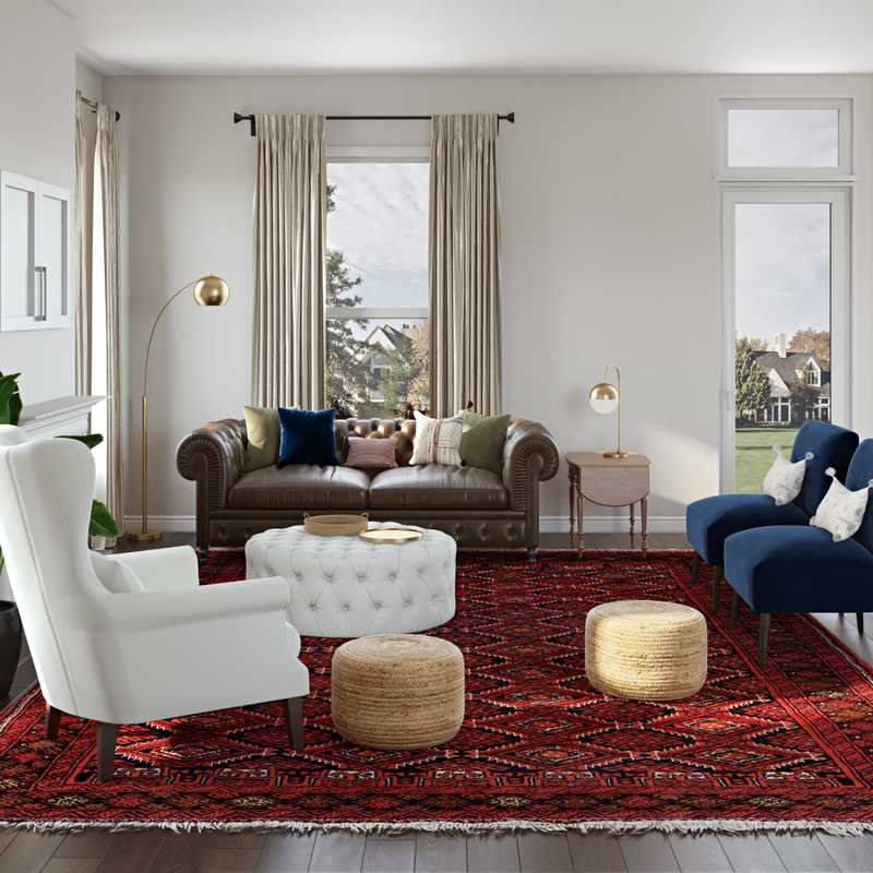 Modern, Rustic, Midcentury Modern Living Room Design by Havenly Interior Designer Sydney