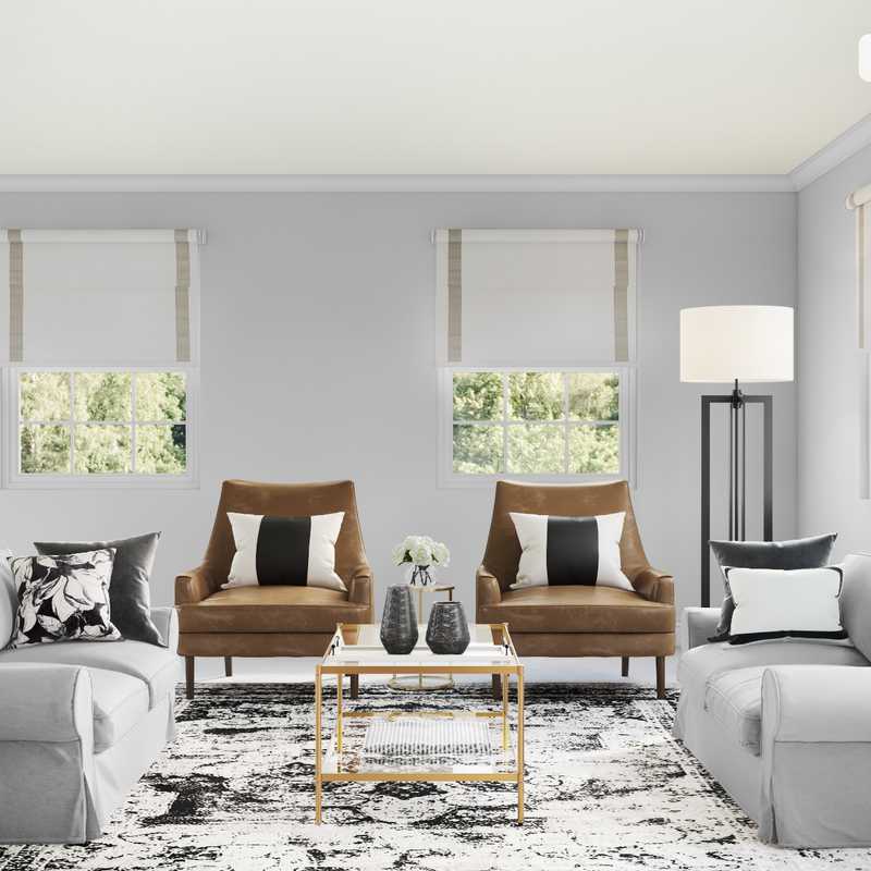 Modern, Minimal Living Room Design by Havenly Interior Designer Nicole