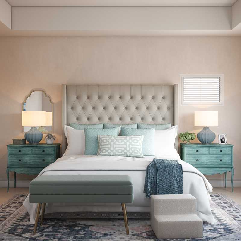 Coastal, Farmhouse, Transitional Bedroom Design by Havenly Interior Designer Arissa