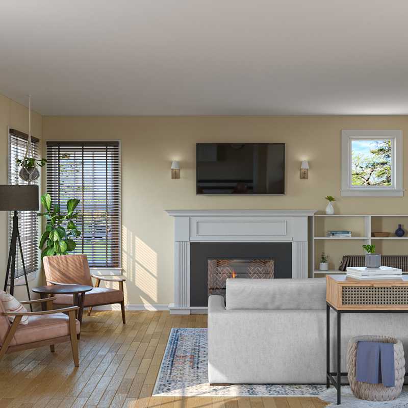 Midcentury Modern, Scandinavian Living Room Design by Havenly Interior Designer Lindsay