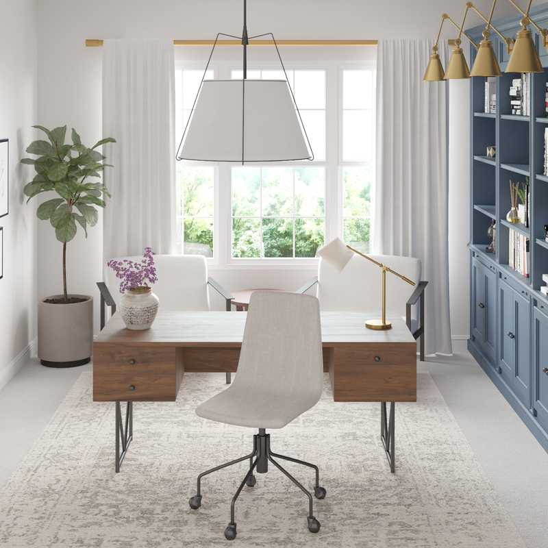 Modern, Industrial, Rustic Office Design by Havenly Interior Designer Michelle