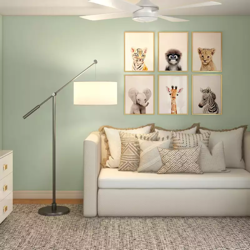 Modern, Bohemian Nursery Design by Havenly Interior Designer Leah