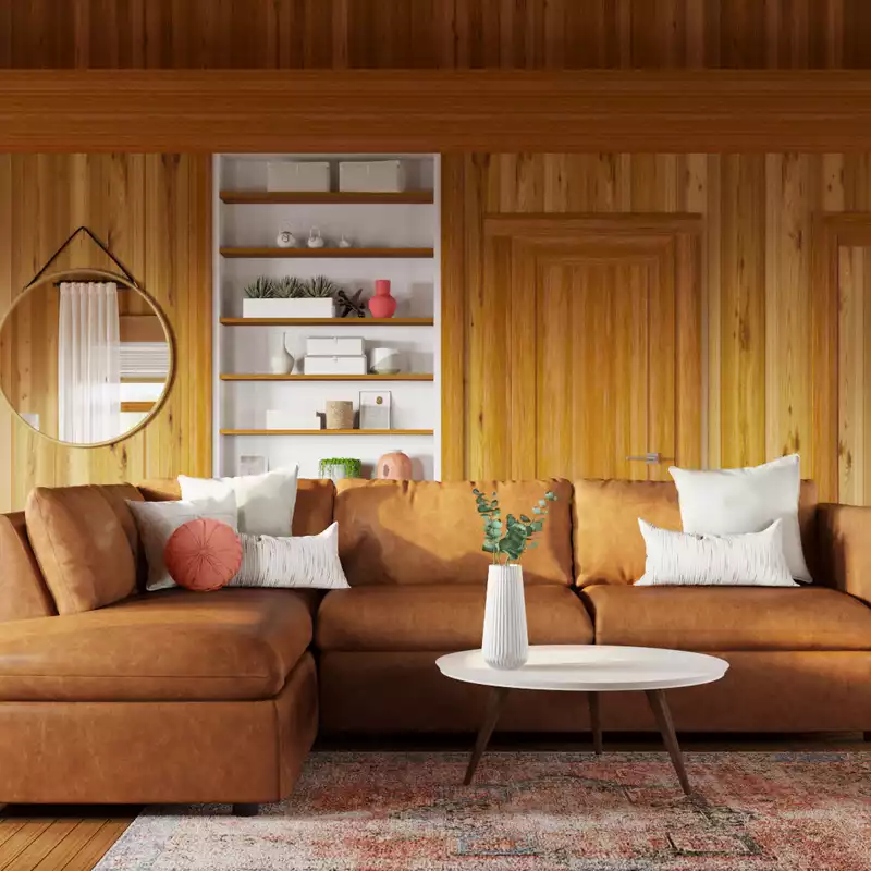 Eclectic, Rustic Living Room Design by Havenly Interior Designer Sara