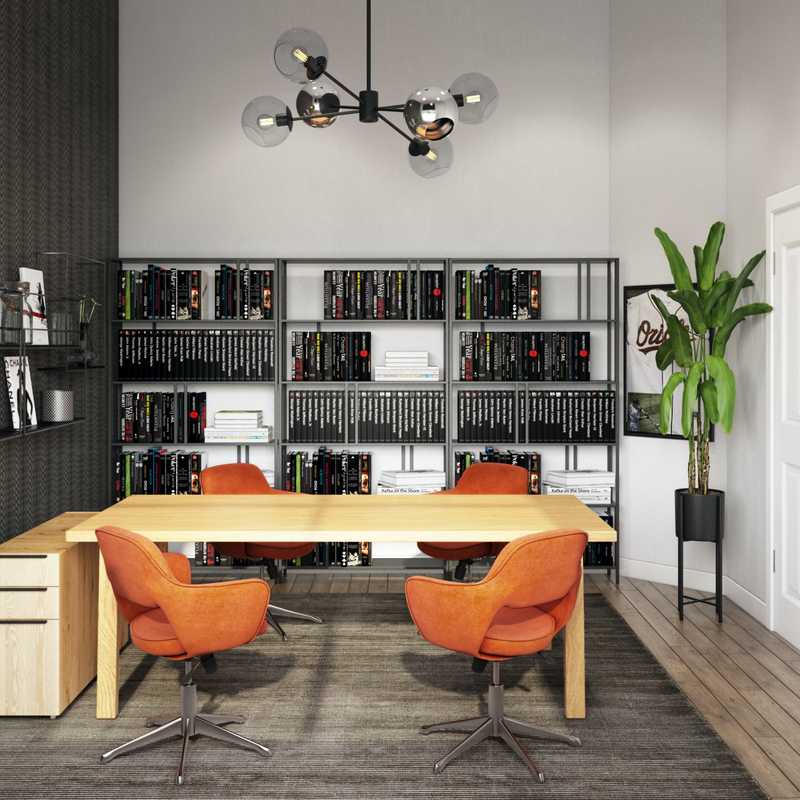 Eclectic Office Design by Havenly Interior Designer Julio