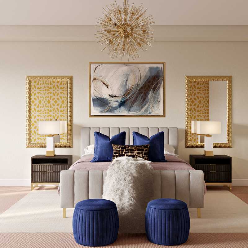 Contemporary, Glam Bedroom Design by Havenly Interior Designer Randi