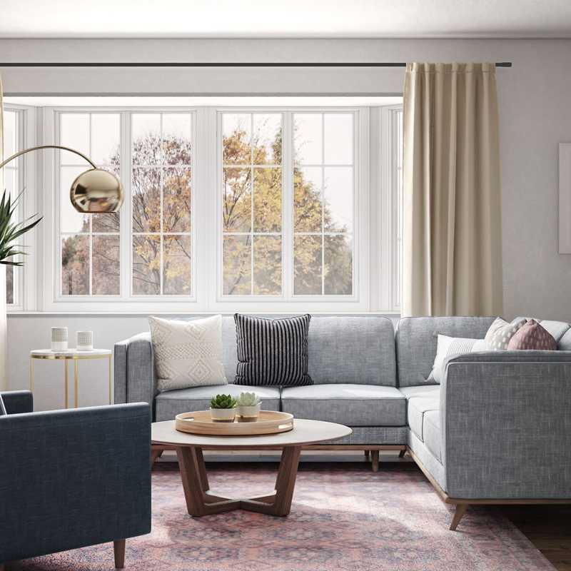 Midcentury Modern Living Room Design by Havenly Interior Designer Katie