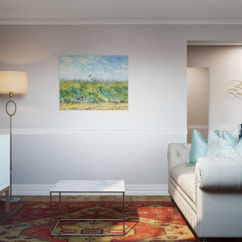 Eclectic Living Room Design by Havenly Interior Designer Megan