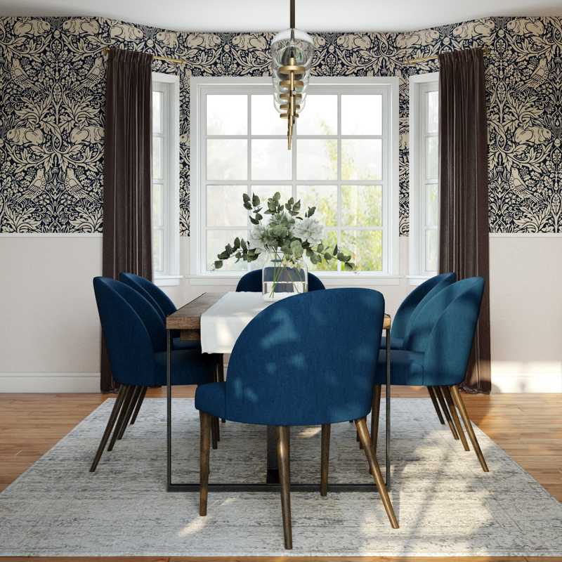 Modern, Eclectic, Vintage, Midcentury Modern Dining Room Design by Havenly Interior Designer Masooma