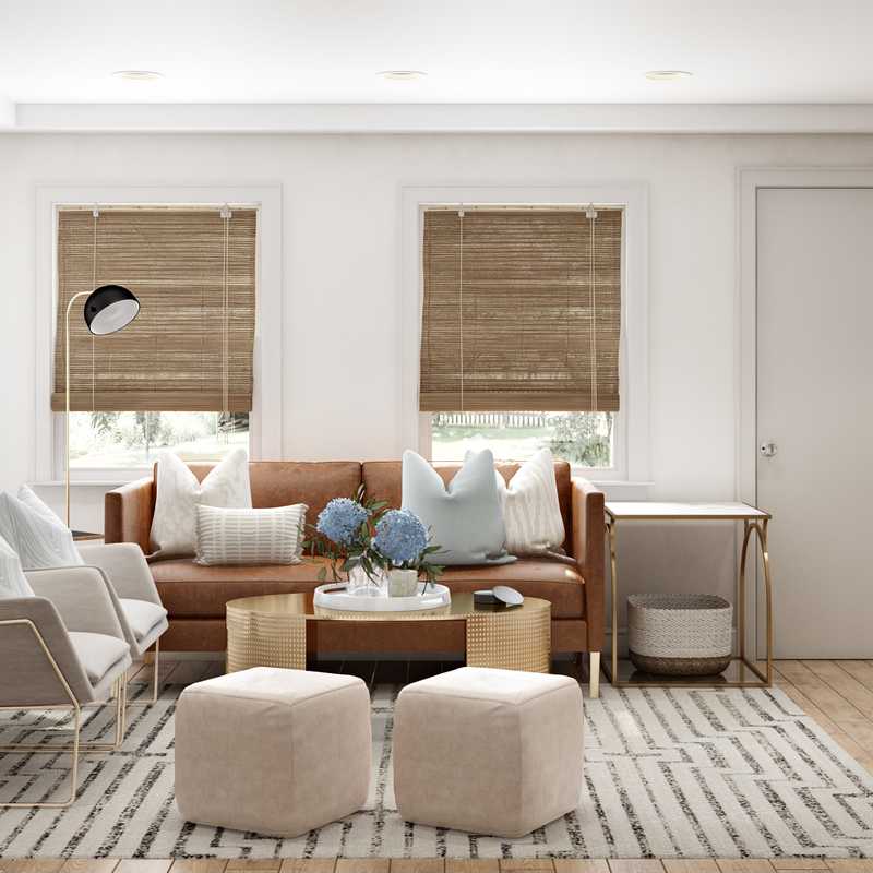 Contemporary, Eclectic Living Room Design by Havenly Interior Designer Erin
