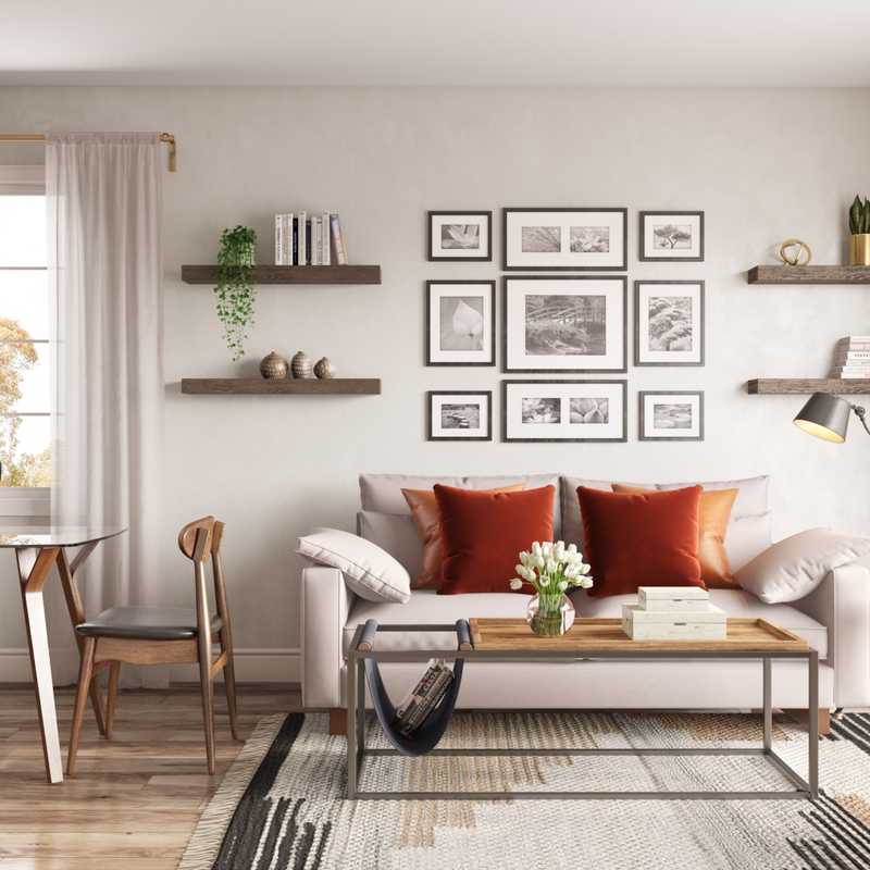 Farmhouse, Midcentury Modern, Scandinavian Living Room Design by Havenly Interior Designer Sofia