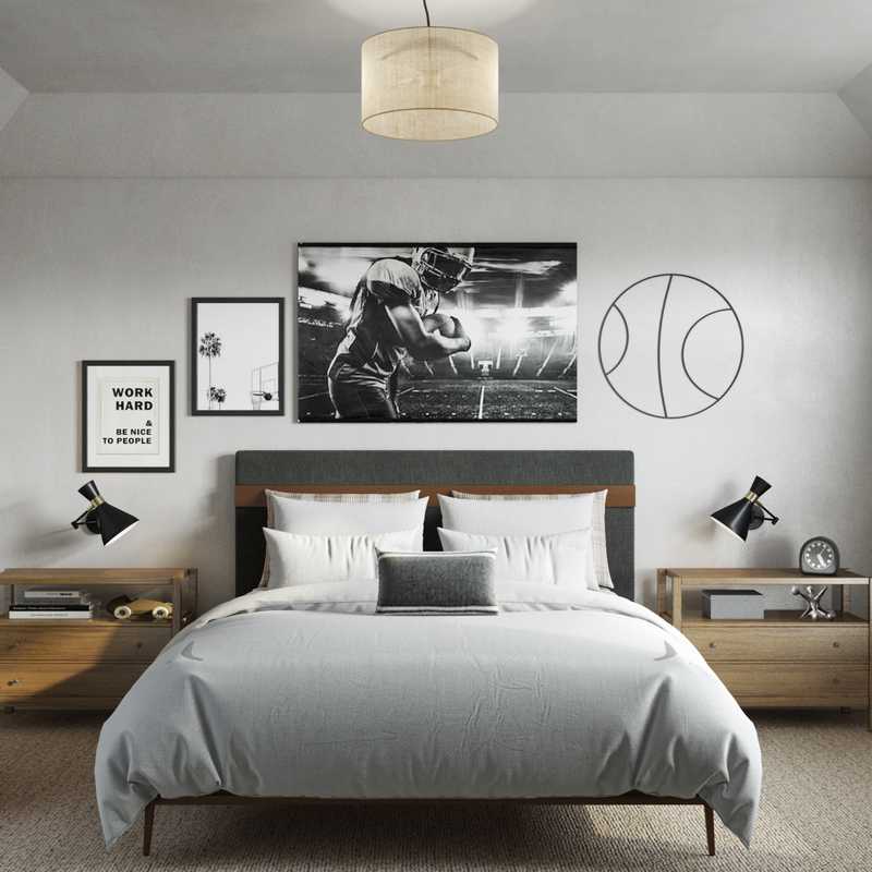 Industrial Bedroom Design by Havenly Interior Designer Shelly