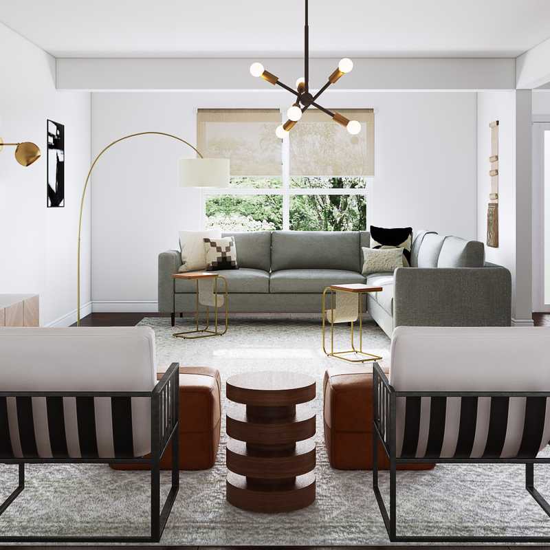 Modern, Bohemian Living Room Design by Havenly Interior Designer Ryan