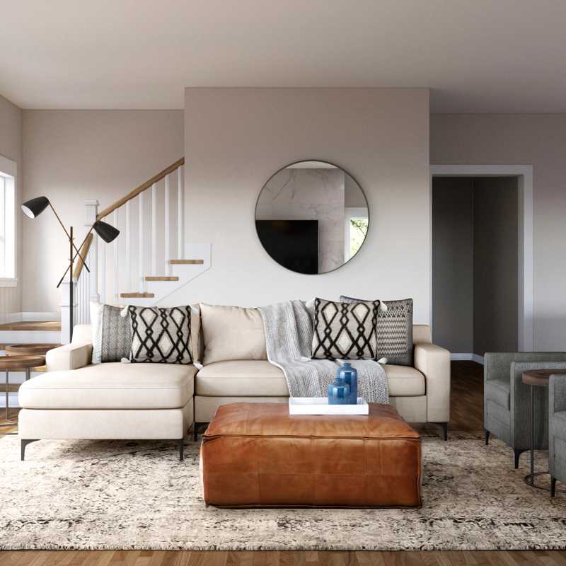 Bohemian, Traditional, Transitional Living Room Design by Havenly Interior Designer Kyla