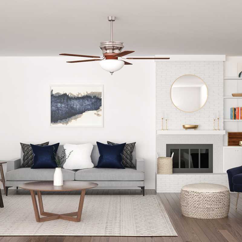 Midcentury Modern, Scandinavian Living Room Design by Havenly Interior Designer Catherine