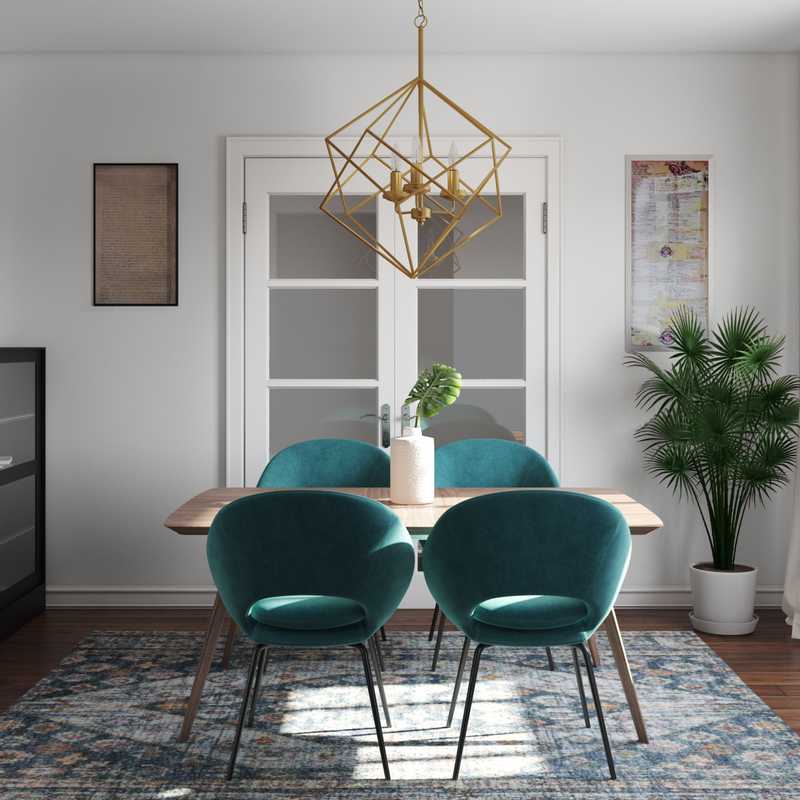 Contemporary, Vintage, Midcentury Modern Dining Room Design by Havenly Interior Designer Angela