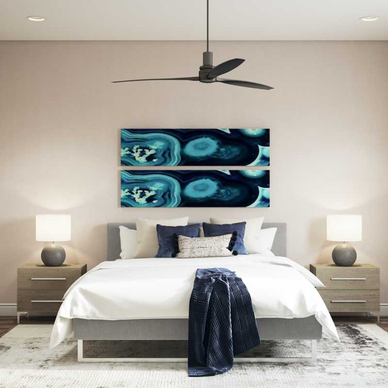 Contemporary, Modern, Midcentury Modern Bedroom Design by Havenly Interior Designer Megan