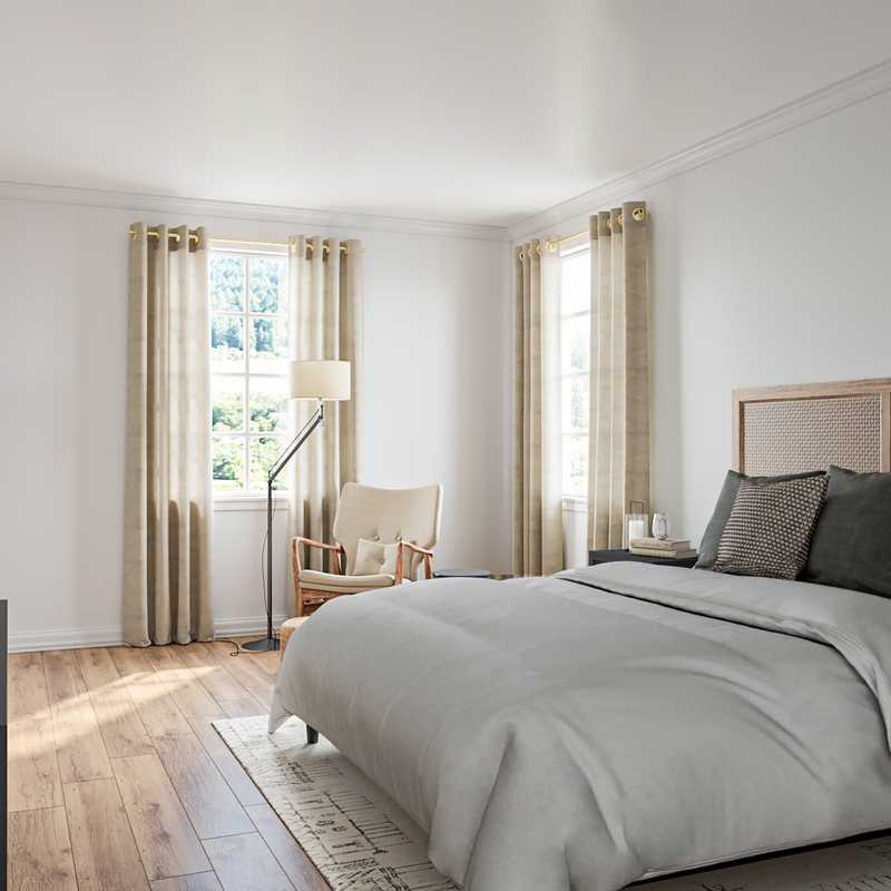 Bohemian, Midcentury Modern Bedroom Design by Havenly Interior Designer Rocio