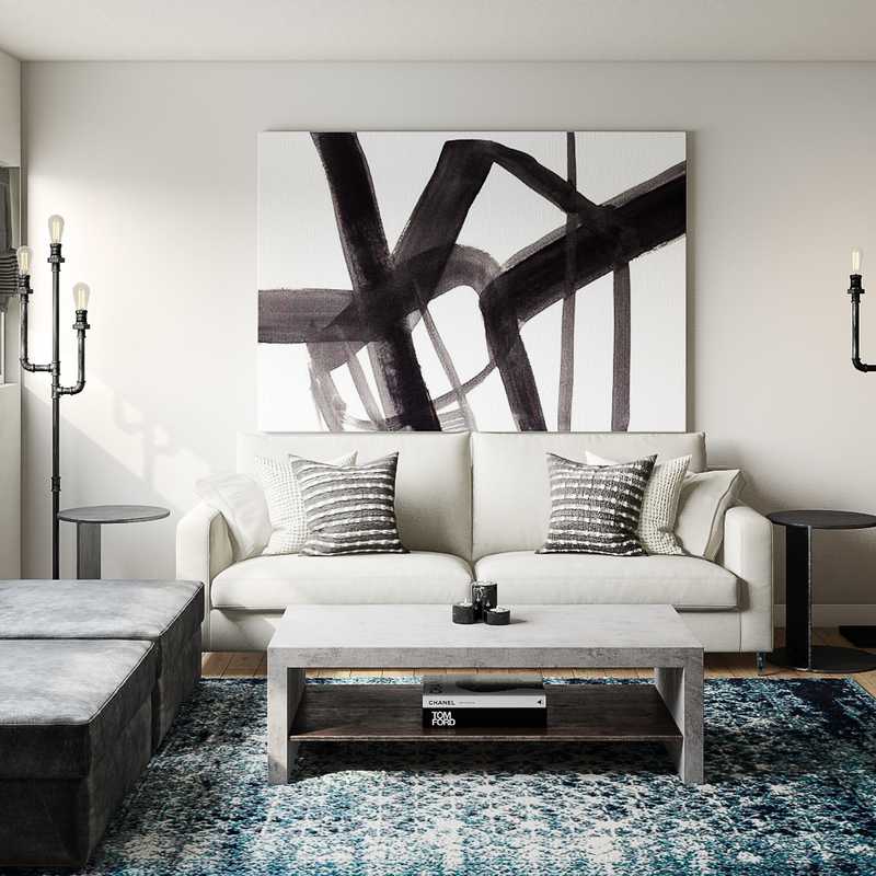 Eclectic Living Room Design by Havenly Interior Designer Julio