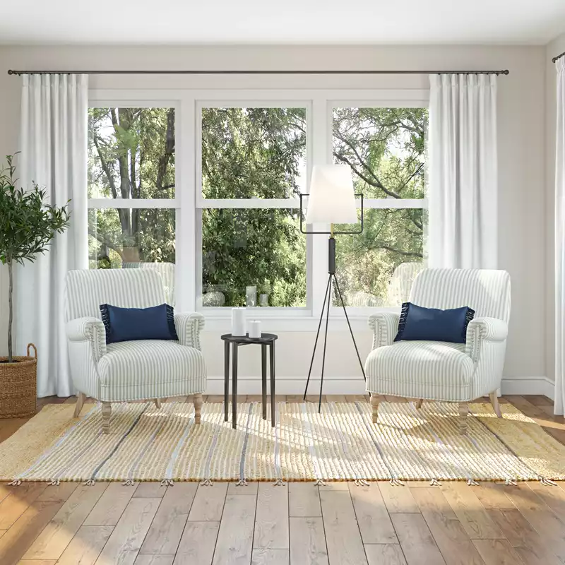 Contemporary, Coastal, Traditional Living Room Design by Havenly Interior Designer Sarah