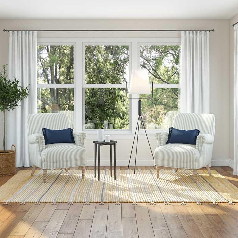 Contemporary, Coastal, Traditional Living Room Design by Havenly Interior Designer Sarah