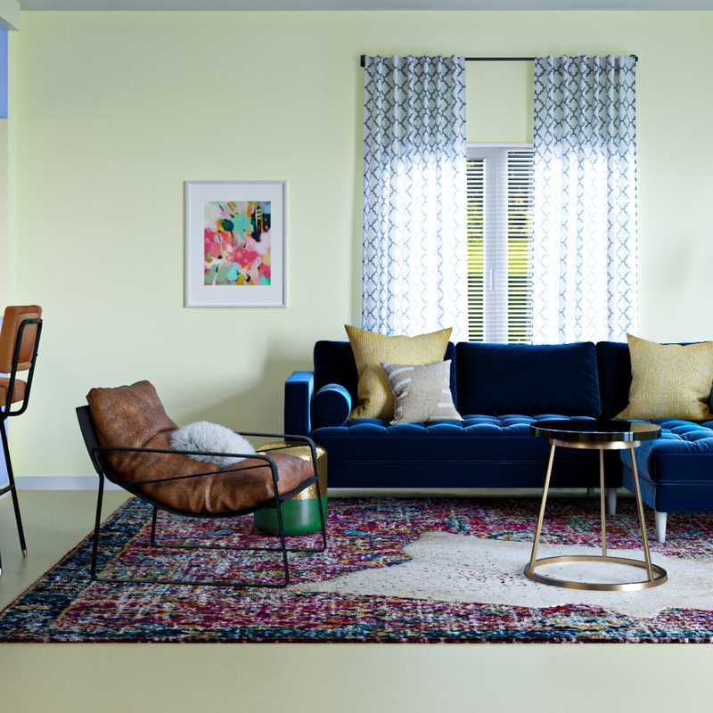 Eclectic, Bohemian, Glam Living Room Design by Havenly Interior Designer Arissa