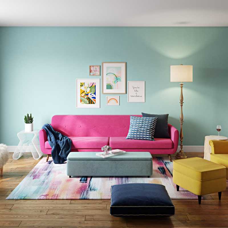 Eclectic Living Room Design by Havenly Interior Designer Alex