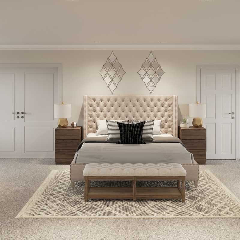 Modern, Bohemian, Transitional Bedroom Design by Havenly Interior Designer Shruti