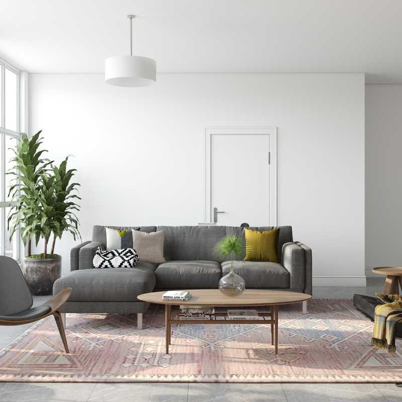 Midcentury Modern, Scandinavian Living Room Design by Havenly Interior Designer Liliana